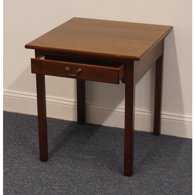 Madison Square Adams County Collection Solid Pennsylvania Cherry Early American Traditional 23" Accent End Table For Sale In Kansas City - Image 6 of 11