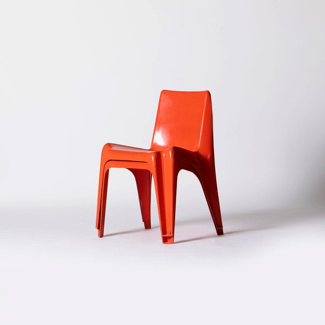 Red Ba1171 Stackable Chair by Helmut Bätzner for Bofinger, Germany, 1960s For Sale - Image 8 of 10