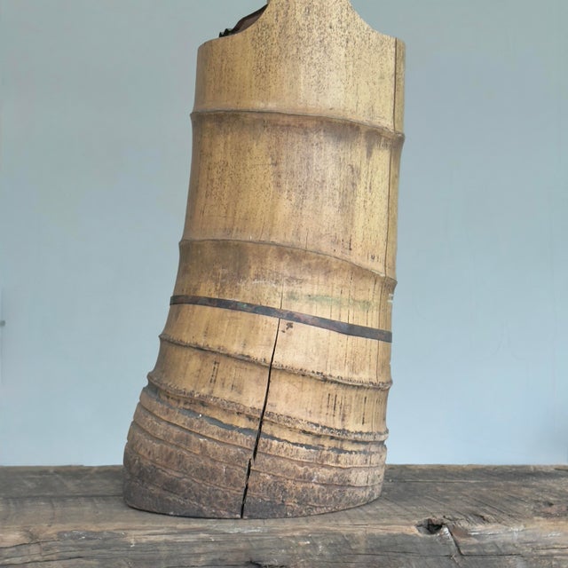 Vintage Japanese Ikebana (Ni-Ju-Giri) Bamboo Vase For Sale In Philadelphia - Image 6 of 9