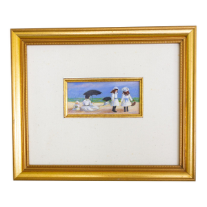 Miniature Framed Seaside Painting by Georgia Artist Sallie Carlson