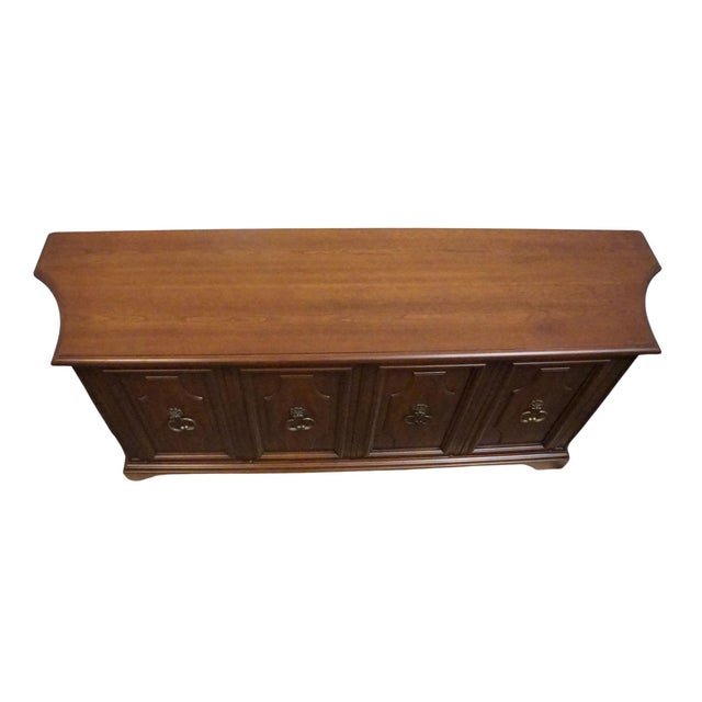 Late 20th Century Heritage Furniture Solid Cherry Italian Neoclassical Style 76" Buffet Sideboard 14-352-30 For Sale - Image 5 of 13