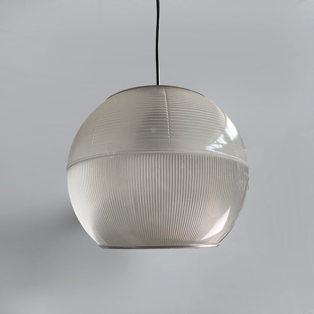 Mid-Century Modern Italian Glass and Metal Feltre Chandelier by Ignazio Gardella for Greco, 1960s For Sale - Image 4 of 16