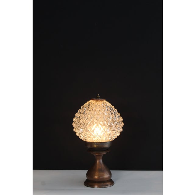 French Country 1930s Country French Pressed Crystal and Copper For Sale - Image 3 of 11