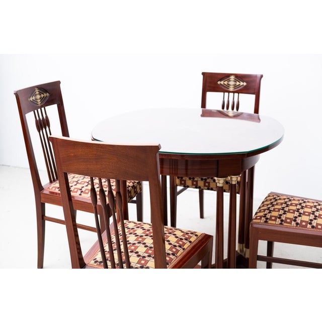 Art Nouveau Living Room Set by Julius & Josef Herrmann, Vienna, 1905, Set of 5 For Sale - Image 6 of 18