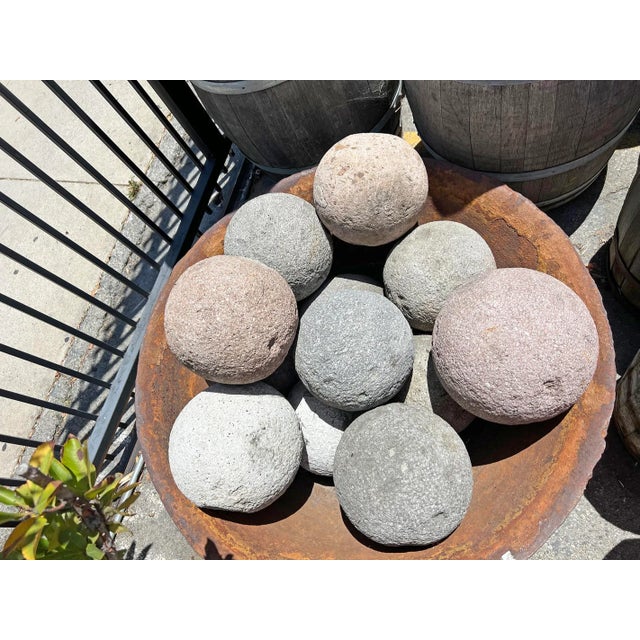 Contemporary Vintage Stone Granite Garden Sphere For Sale - Image 3 of 6
