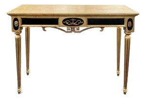 La Barge Carved Gold Leaf and Ebonized Console Table