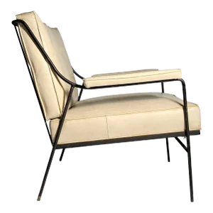 Vintage Wrought Iron Lounge Chair by Milo Baughman