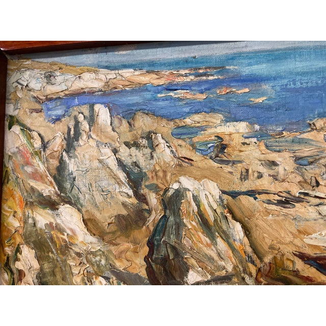 René Le Forestier, La Rochelle Coast, Oil on Canvas, 1950s, Framed For Sale - Image 9 of 13