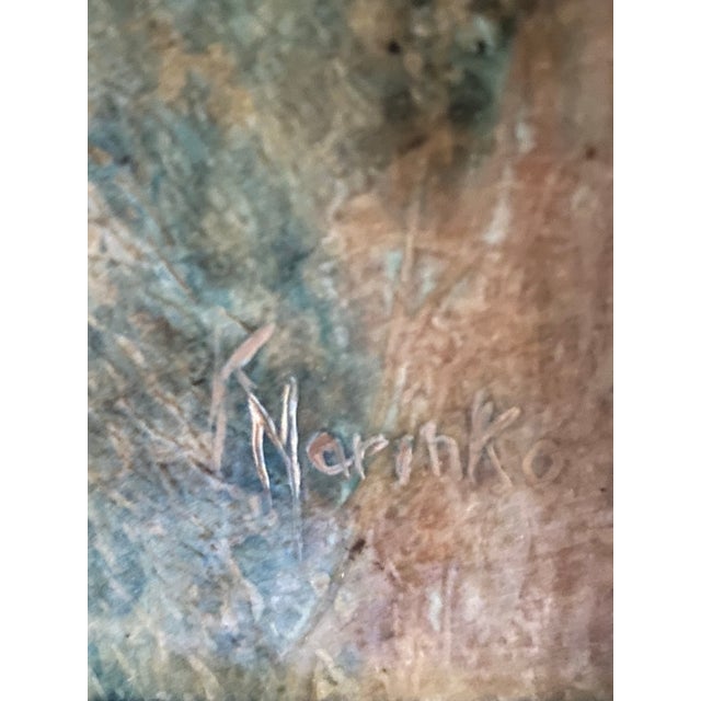 Drawing/Sketching Materials Mid Century Modern Expressionism Portrait Painting by Narinko. For Sale - Image 7 of 10