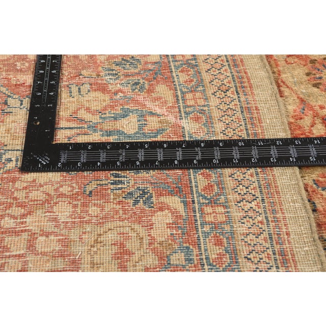 Textile Antique Persian Mahal Rug, 11'00 X 14'01 For Sale - Image 7 of 10