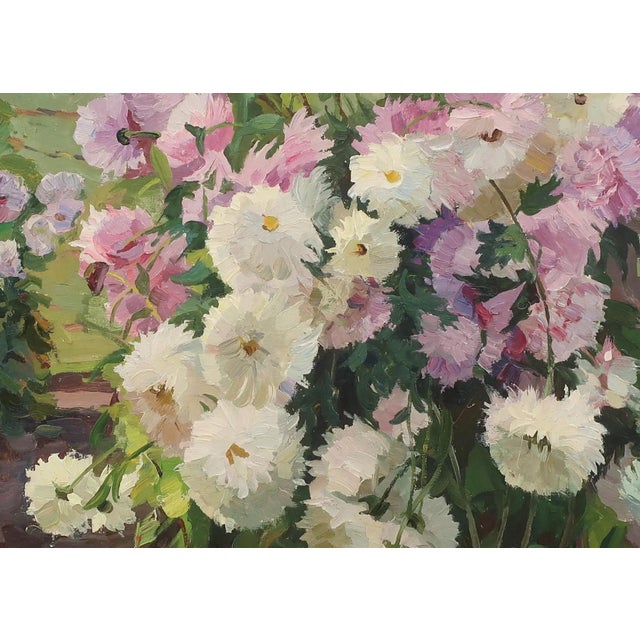 Floral Still Life Painting, Vintage Art, 1970 Oil on Canvas For Sale - Image 6 of 6