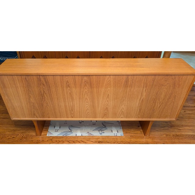 1960s Danish Credenza With Display Hutch Top For Sale - Image 9 of 12