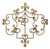 Vintage Italian Wall Coat Rack in Gilt Wrought Iron, 1950s For Sale