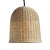 Wood Raw Wicker Dome Pendant Lantern Large For Sale - Image 7 of 7