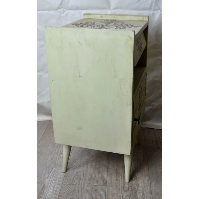 Wood Painted Nightstand, 1950s For Sale - Image 7 of 10