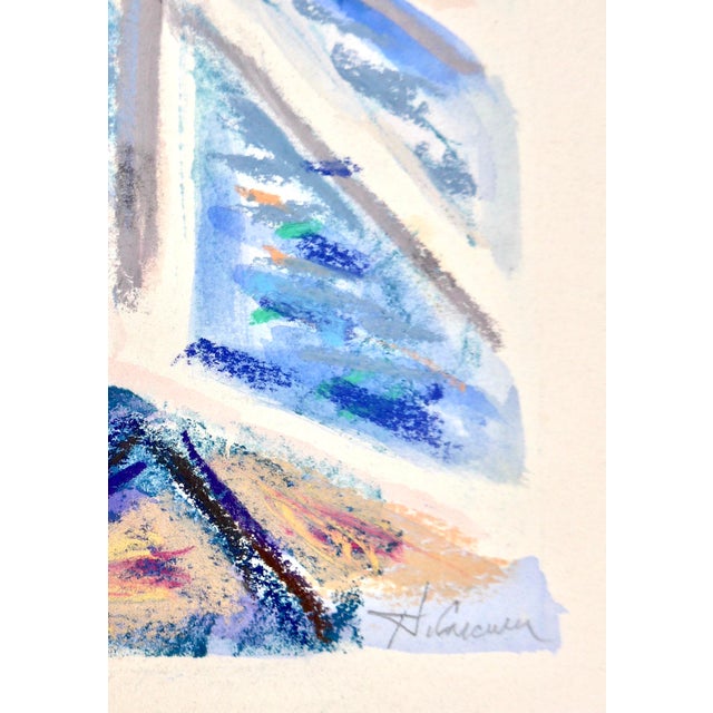Contemporary Contemporary "Venice Canal, California" Painted Mono Print on Paper For Sale - Image 3 of 6