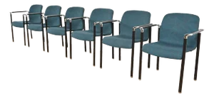 Herman Miller Modern Stacking Armchairs, Set of Six