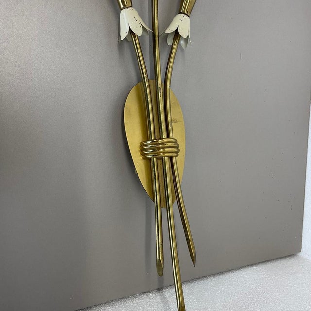 Brass Theatre Wall Light Sconces, Italy, 1950s, Set of 2 For Sale - Image 12 of 18