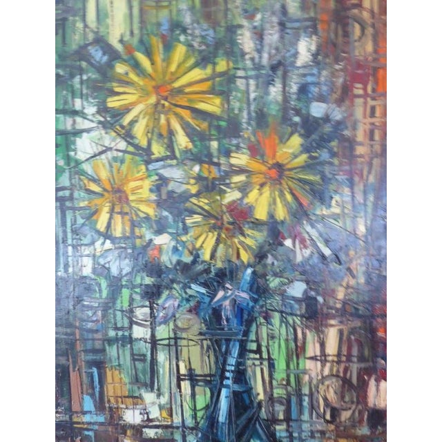 Arthur Sarkissian, Still Life with Yellow Flowers, 1972, Oil on Canvas For Sale - Image 3 of 15