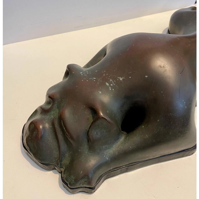 Abstract Colin Webster Watson,Large Bronze Modernist Biomorphic Sculpture Sleeping Dog Colin Webster Watson, 1973 For Sale - Image 3 of 13