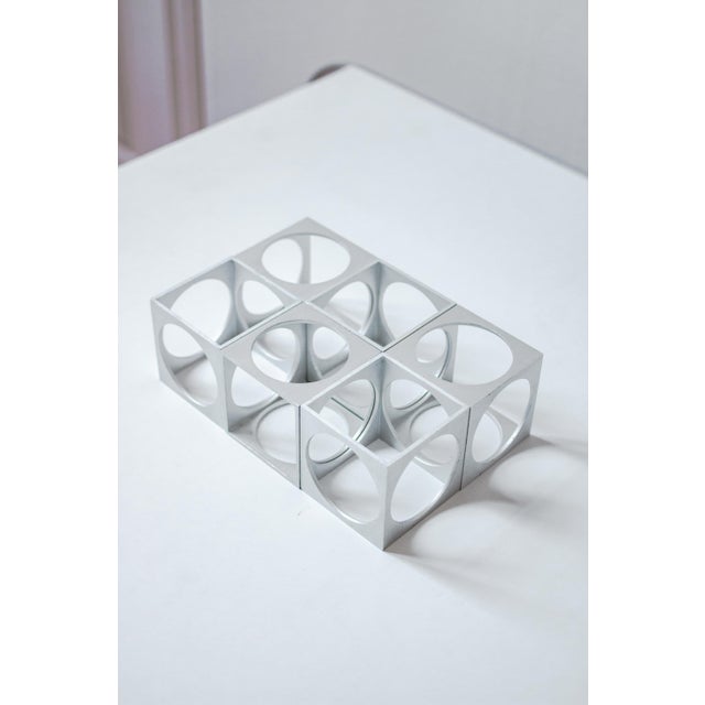 Metal Vintage Aluminum Napkin Rings or Egg Cups attributed to Pierre Vandel for Pierre Cardin, 1970s, Set of 6 For Sale - Image 7 of 10