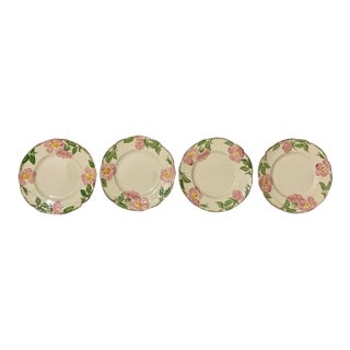 1990s Franciscan Desert Rose (England & United States Back Stamp) Salad Plate - Set of 4 For Sale