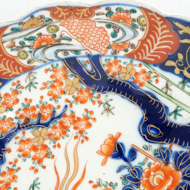 Japanese Imari Phoenix Plate Showa Period 1930's For Sale - Image 4 of 6