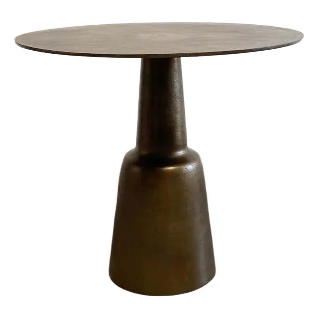 Bistro Table or Entry Table in Aged Brass Finish For Sale