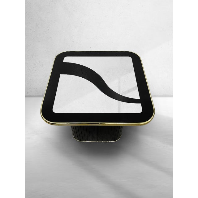 1990s Vintage 1994 Postmodern Art Deco Revival Side Table For Sale - Image 5 of 6