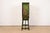Antique Chinoiserie Jacobean Green Lacquered Hand Painted Bookcase or Bar Cabinet, Circa 1920s For Sale - Image 12 of 14
