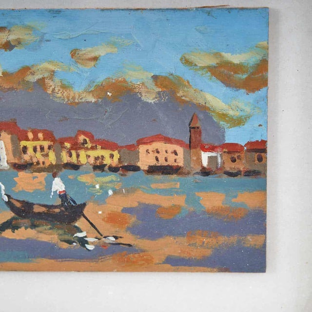 A. Toso, Venetian Landscape, Painting on Panel For Sale - Image 4 of 6