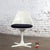 Mid-20th Century MCM Burke Tulip Side Chair No 115 White Shell Round Stationary Base & Black Cushion For Sale - Image 14 of 14