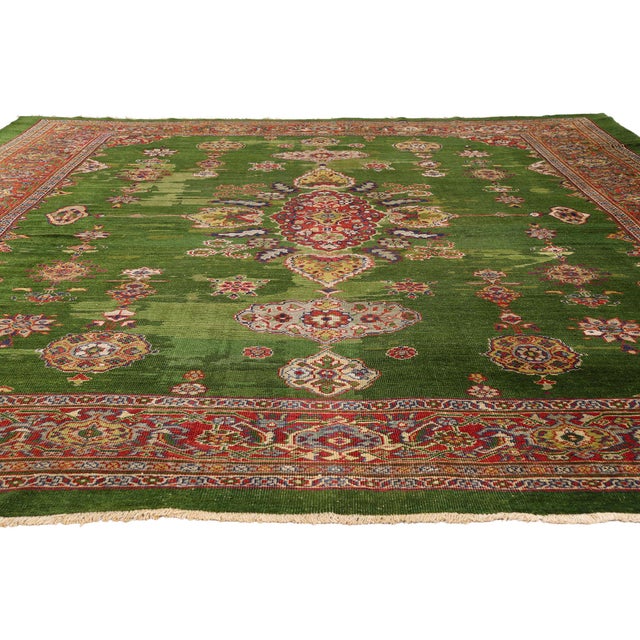 Victorian Late 19th Century Persian Sultanabad Rug, 09'06 X 12'03 For Sale - Image 3 of 10