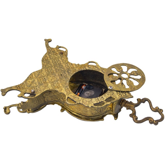 Mid 20th Century French Handmade Brass Clock For Sale In New York - Image 6 of 7