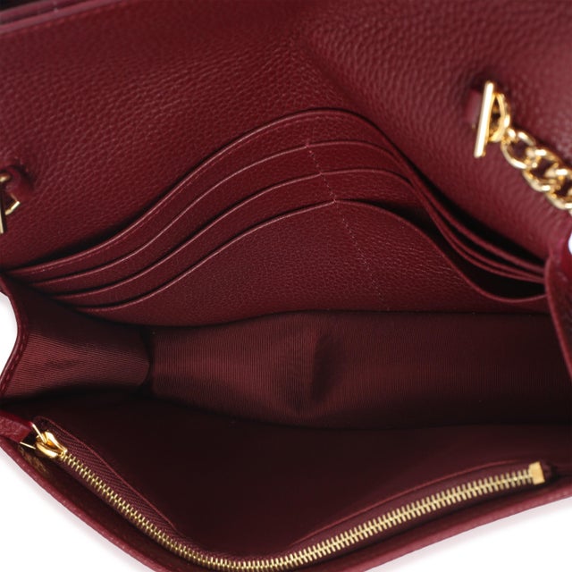 2010s Gucci Black Red Dollar Calfskin GG Chain Wallet For Sale - Image 5 of 7