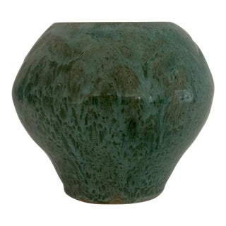 Green Glazed Ceramic Vase For Sale
