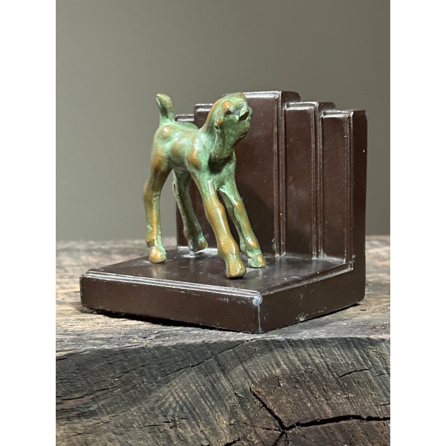 Art Deco Antique Art Deco Metal Horse Bookends For Sale - Image 3 of 6