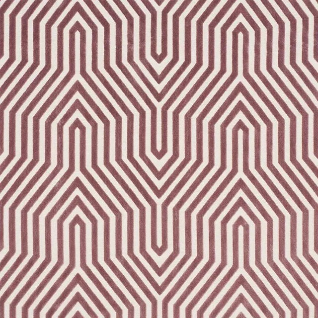 Schumacher X Mary Mcdonald Vanderbilt Velvet Fabric in Lilac For Sale