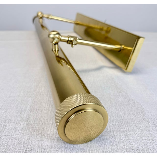 Modern Modernist “Ridgewood” Brass Picture Light by Hudson Valley Lighting For Sale - Image 3 of 12