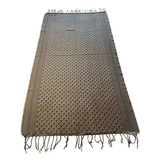 Usbekestan Blue Fabric Throw For Sale