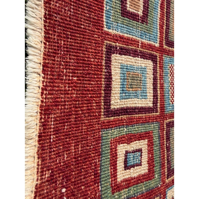 Vintage Hand-Knotted Pakistani Gabbeh Wool Textile Art Rug For Sale - Image 9 of 12