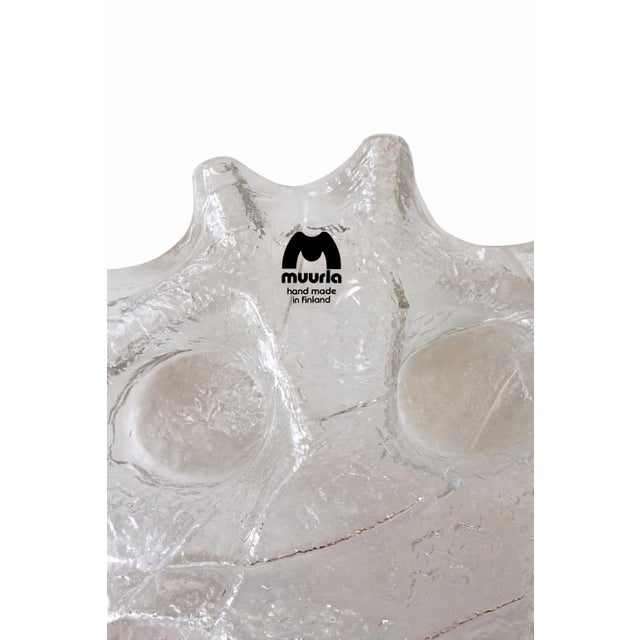 Vintage Glass Candleholder from Muurla, Finland, 1980s For Sale - Image 3 of 6