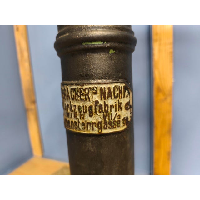 Glass Top Table with Cast Iron Industrial Iron Machine Legs, 2010s, Set of 3 For Sale - Image 9 of 18