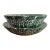 Vintage Italian Green Spongeware Bowl Pair For Sale