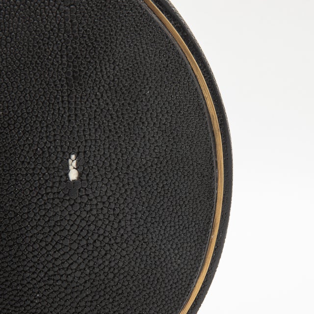 Metal Shagreen Vase With Brass Details by R&y Augousti For Sale - Image 7 of 7