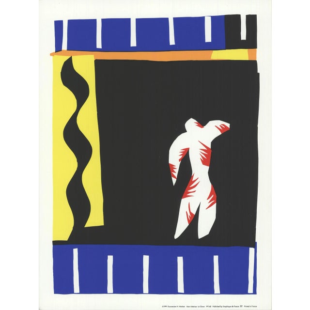 Modern 1991 Henri Matisse 'The Clown' Modernism France Serigraph For Sale - Image 3 of 3