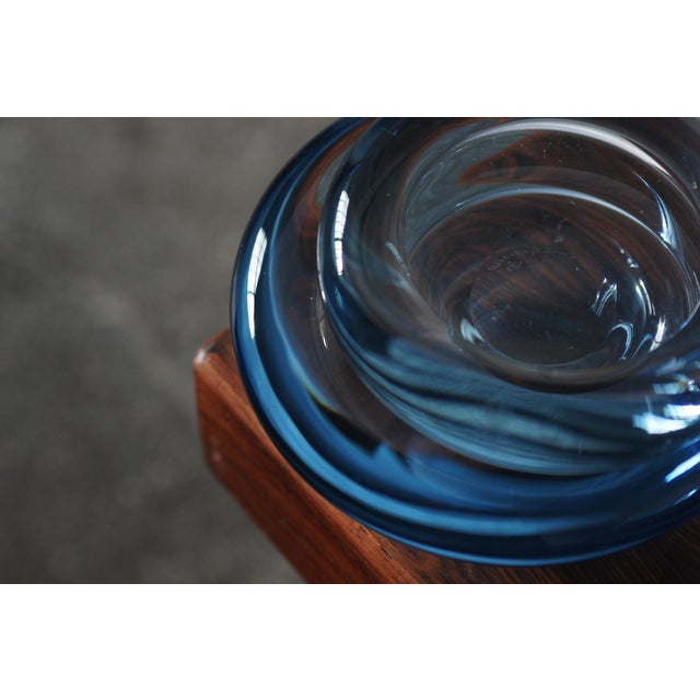 Blue Glass Bowls by Per Lütken for Holmegaard, 1950s Set of 2 For Sale - Image 8 of 9