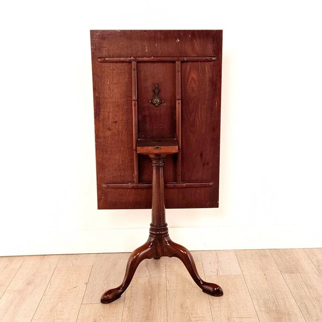 Wood George III Tilt Top Mahogany Rectangular Tea Table, Circa 1790 For Sale - Image 7 of 9