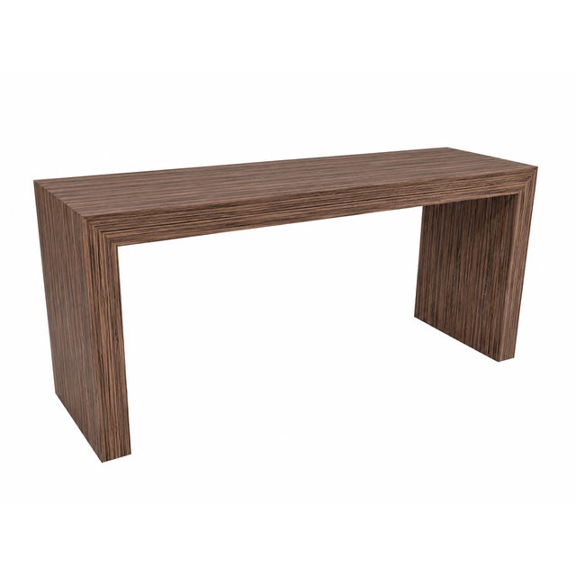 Postmodern 1990s Postmodern Parsons Style Console W/ Zembrano Finish For Sale - Image 3 of 4