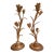 Late 19th Century Art Nouveau Brass Tulip Candle Holders - A Pair For Sale
